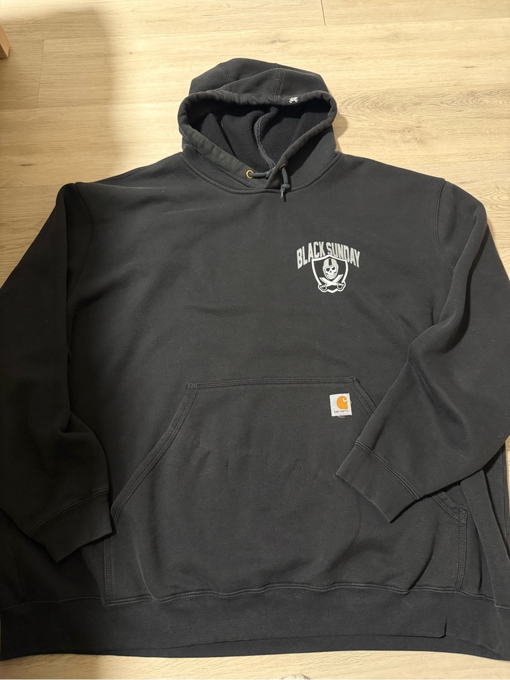 Raiders x Carhartt Black Sunday Hoodie Sweatshirt Men’s 4XL Rare Football NFL